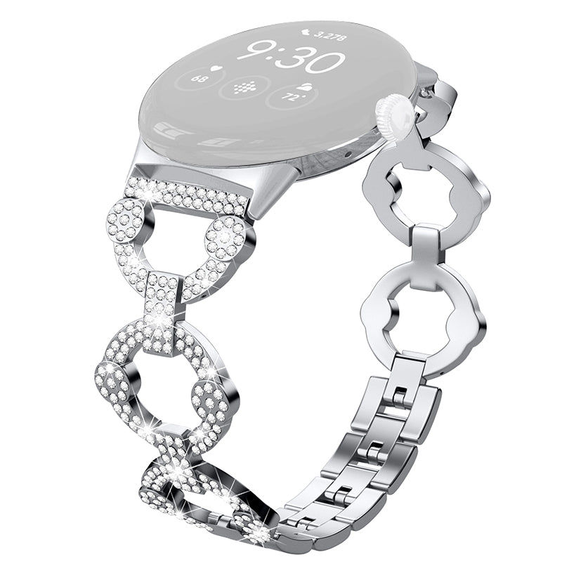 For Google Pixel Watch 2 Pixel Watch Rhinestone Decor Watch Band Replacement Metal Wrist Strap Bracelet For Google Pixel Watch 2 Pixel Watch Rhinestone Decor Watch Band Replacement Metal Wrist Strap Bracelet